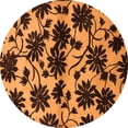 thumbnail image 1 of Ahgly Company Indoor Round Oriental Orange Industrial Area Rugs, 8' Round, 1 of 4