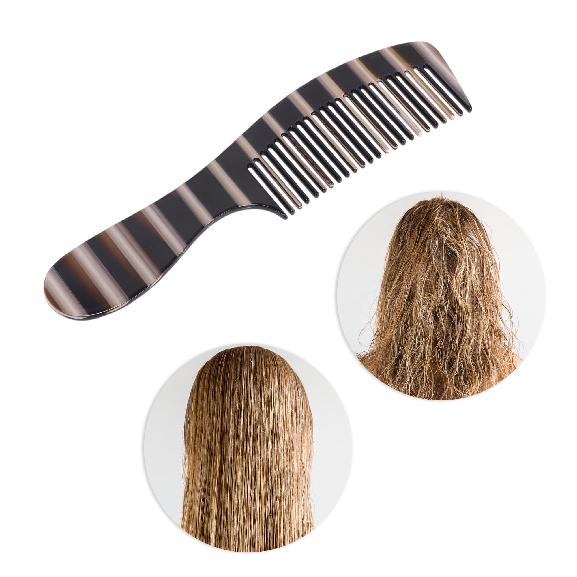 Unique Bargains 1 Piece Women Durable Hair Straightening Comb for Curly Hair Black