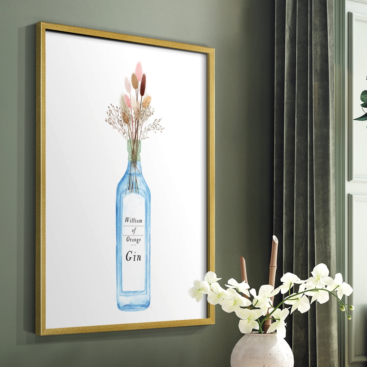 William of Orange Gin Framed Print - Solid Wood in Single Picture Frame Solid Wood 2 Framed Print