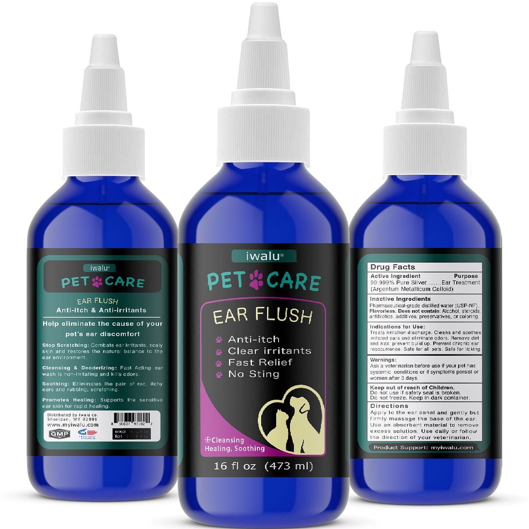 Advanced Pet Ear Cleaner Flush VetApproved For Dogs & Cats, Ear Cleaning Healing & Grooming