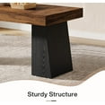 thumbnail image 6 of Tribesigns 55“ Dining Table for 4-6, Rectangular Wooden Dining Room Table, Kitchen Dinner Table, Black & Brown, 6 of 7