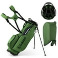 thumbnail image 1 of Gymax 8-Way Golf Stand Bag w/ 5 Pockets Lightweight Portable Golf Club Bag Handles Green, 1 of 9