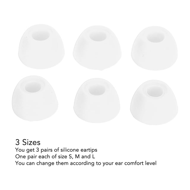 Earbuds Tips, 3 Pairs Silicone Ear Tips S M L Size Noise Isolating For Buds 2 SM R177