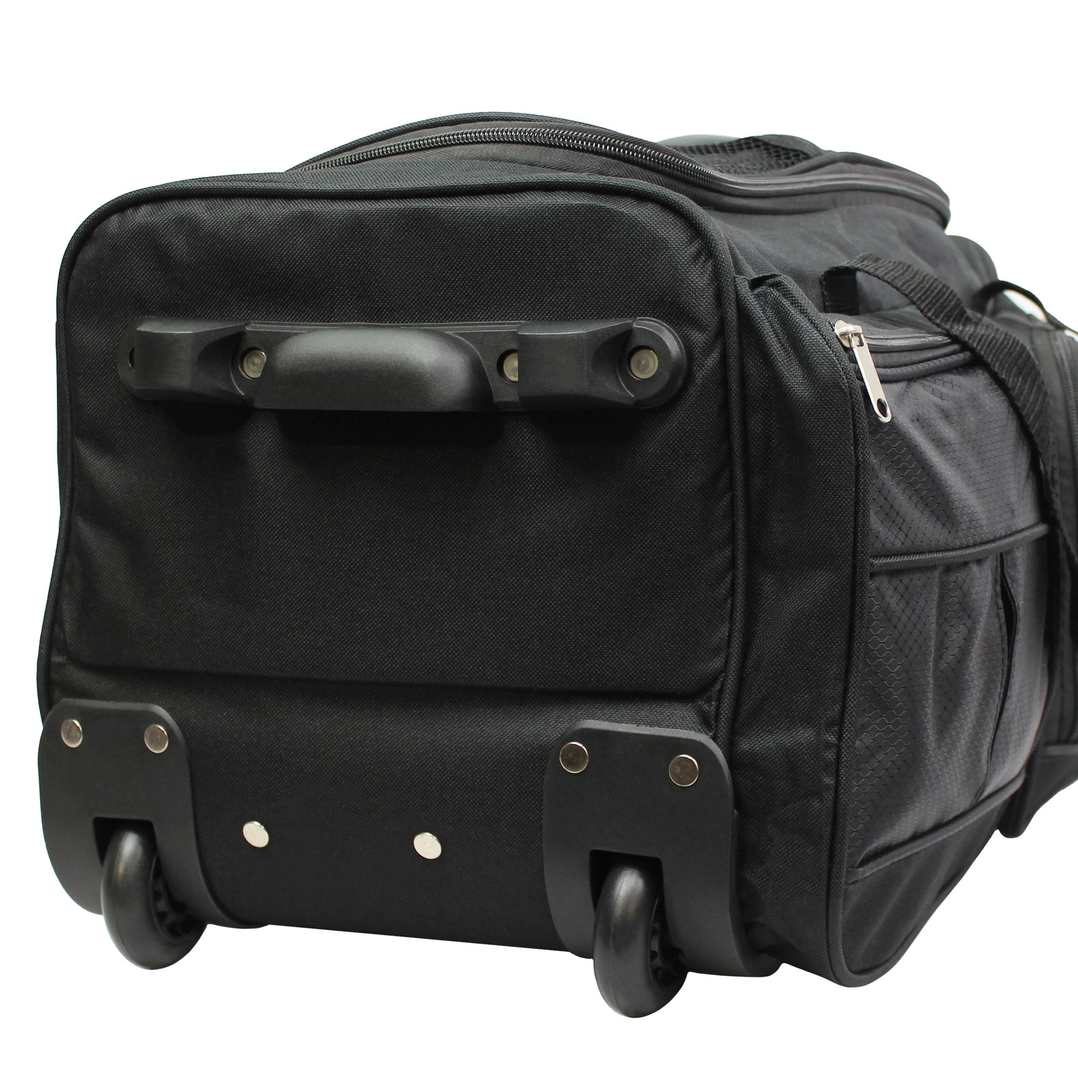 Hipack 28-Inch Heavy Duty Rolling Duffle Bag - Black