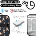 thumbnail image 4 of Boxer and Dog Paw Print Blue Pattern Insulated Lunch Bag with Shoulder Strap and Bottle Holder,Bento School Lunch Bag Box,11x9.5x3.5 Inches, 4 of 5