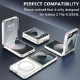 thumbnail image 3 of for Samsung Galaxy Z Flip 6 Case Magnetic,Z Flip 6 Case [Compatible with MagSafe] Transparent Slim Shockproof Hard PC Protective Rugged Phone Case Cover for Z Flip 6 5G(White), 3 of 8