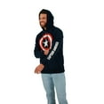 thumbnail image 5 of Marvel Captain America Shield Logo Long Sleeve Navy Blue Unisex Adult Zip-Up Hoodie-Medium, 5 of 8