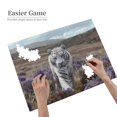 thumbnail image 2 of 500-Piece Wooden Jigsaw Puzzle for Adults & Families - White Tiger Meadow Wild , Fun & Educational Brain-Teasing Game, Artistic Home Decor, 2 of 7