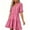 Pink, variant on New Plus Size Dresses for Women Summer Fashion Solid Color Sleeve Maxi Skirt Short-Sleeved Round Neck Short Dress With Thigh Length Hem