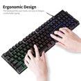 thumbnail image 4 of Teclado español con cable USB 104 teclas Teclado retroiluminado ergonómic yeacher estándar, 4 of 6