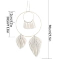 thumbnail image 2 of Decoración de borlas de hojas tejidas Boho Chic de plumas para colgar en la pared Cott, 2 of 5