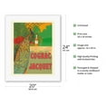 thumbnail image 2 of Jacquet French Cognac - Peacock - Vintage Advertising Poster by Camille Bouchet c.1910 - Fine Art Rolled Canvas Print 16in x 20in, 2 of 4