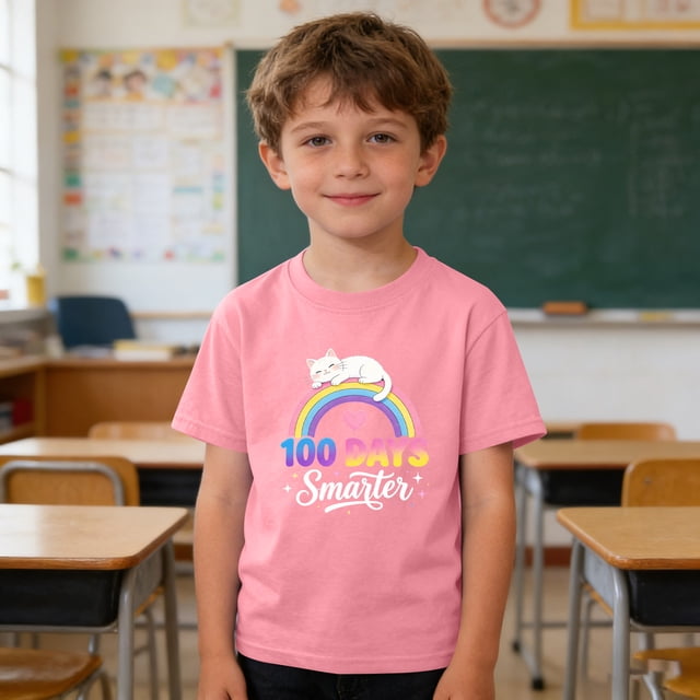 Blusas y camisas de manga corta con cuello redondo para niños y niñas, camisetas gráficas de manga corta, blusas con estampados bonitos para la temporada escolar.
