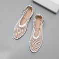 thumbnail image 4 of Women's Comfort Flats - Breathable Netting Dress Shoes with Adjustable Strap, Office & Casual Wear, 4 of 11