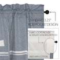 thumbnail image 5 of VHC Brands Sawyer Mill Windmill Graphic/Print Chambray Cotton Farmhouse Kitchen Rod Pocket Hanging Loops Stenciled 20x60 Curtain, Valance, Denim Blue, 5 of 7
