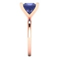 thumbnail image 3 of Clara Pucci 14K Rose Gold 3ct Tanzanite Solitaire Ring for Women, 3 of 8