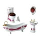 thumbnail image 2 of Juego de muebles de baño de para de 5 piezas, modelo de juguete creativo para sala de estar, bañera, cepillo de inodoro, esp , EstiloC, 2 of 9