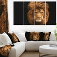 thumbnail image 1 of Face of Male Lion on Black - Abstract Canvas Art Print, 1 of 3