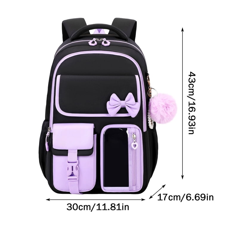 Stylish Black Backpack with Pink Accents Black Classic Flamingo Mini Backpack | The Popular Flamingo main image 4