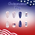 thumbnail image 6 of 4th Of July Press On Nails 24Pcs Patriotic Flag Fake Nails Short Glue On Nails For Independence Day Decor, 6 of 9
