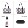 thumbnail image 6 of FORMRS Canvas Laptop Tote Bag for Women with 15.6" Computer Compartments Shoulder Handbag, Navy Blossom Mosaic, 6 of 7