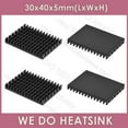 thumbnail image 1 of 30*40*5mm Without or With Thermal Pad Aluminum Heatsink Cooler Radiator Cooling For Raspberry Pi 4 Model B CPU Black Without Pad 2pcs, 1 of 6