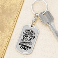thumbnail image 6 of Dad Fishing Buddy Fishing Stainless Steel or 18k Gold Premium Swivel Dog Tag Keychain, 6 of 10