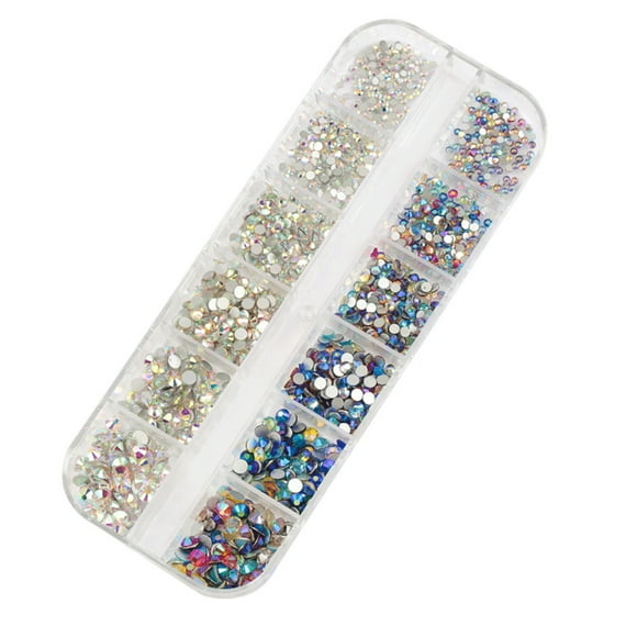 Seitruly 1 bolsa de cristal llamativo fácil de pegar diamantes de imitación para uñas artesanía DIY diferentes estilos dulce regalo para teléfono Juegos de manicura AB Blanco y AB Mixto Seitruly CE012309-07