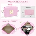 thumbnail image 2 of Gynky Makeup Bag Toiletry Bag Organizer Personalized Initial Make up Cosmetic Bags Travel Essentials for Birthday Christmas Girl Women Girlfriend Teacher Valentines Day Gifts, 2 of 9
