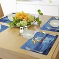 thumbnail image 4 of Ambesonne Nautical Place Mats Set of 4, Sail Boat Art Picture, Standard Size, Navy Blue and Blue, 4 of 6