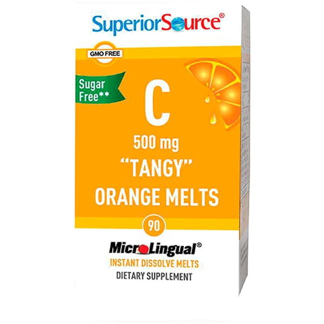 Superior Source - Vitamin C Melts Tangy Orange 500 mg. - 90 Quick Dissolve Tablets