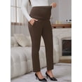 thumbnail image 5 of DARING DIVA Women's Pregnancy Pants Skinny Leg Over Belly Trousers M Green, 5 of 8