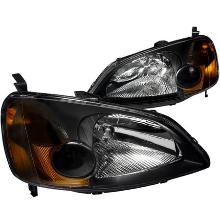 - Spec-D Tuning 2001-2003 Honda Civic Dx Ex Lx Jdm Headlights Head Lamps 01 02 03 (Left + Right)