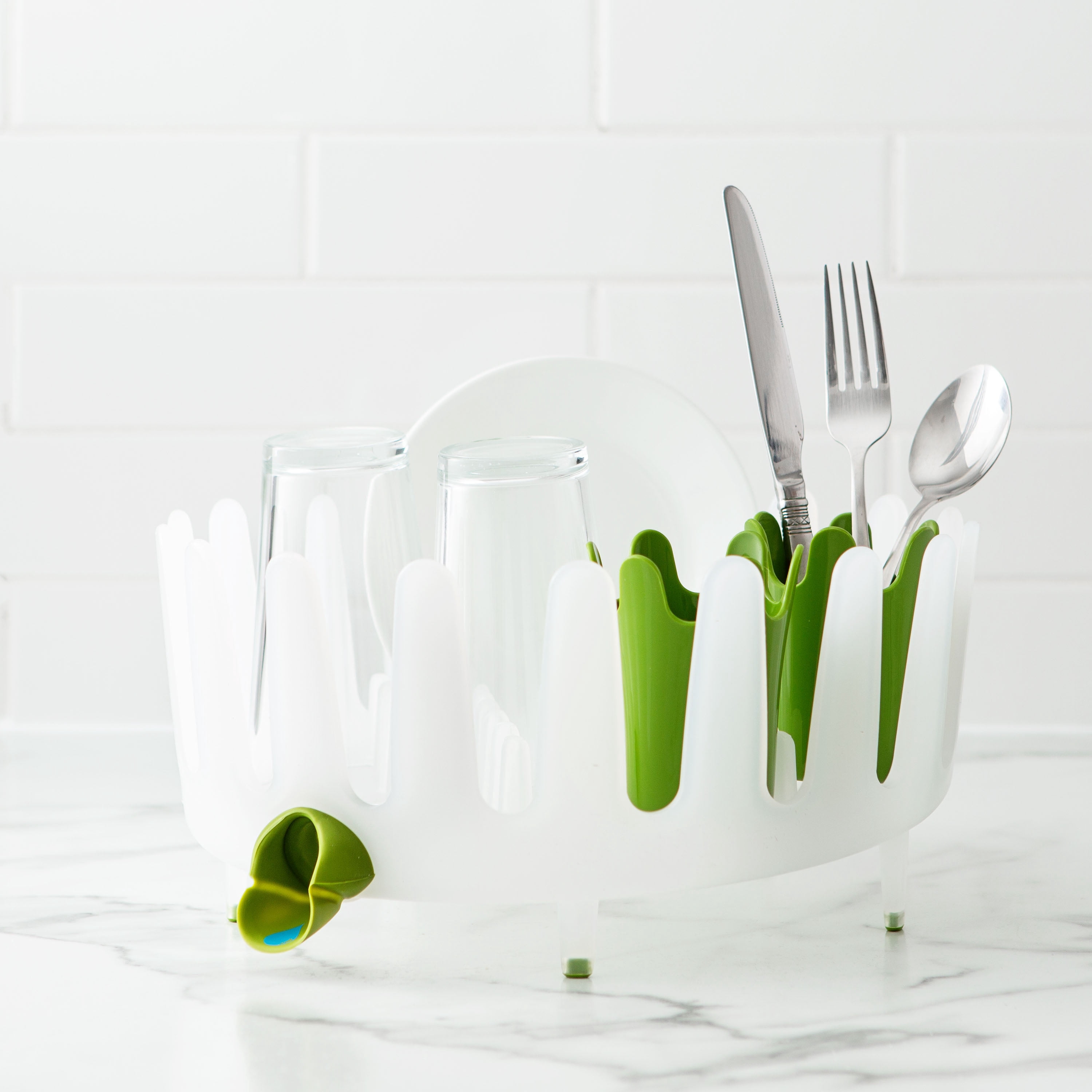 Chef'n Dish Garden Dish Rack in Dishwasher Safe in Arugula