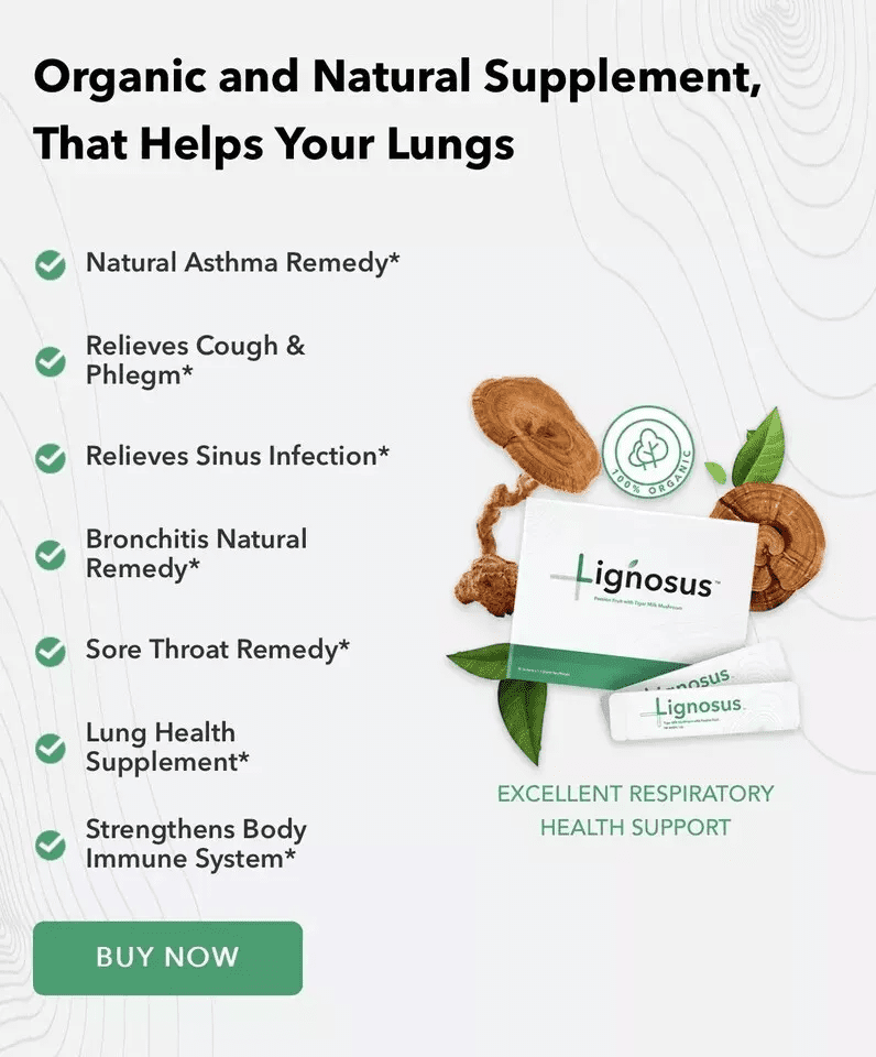 Lignosus the Best Natural Lung Supplement Organic Tiger Milk Mushroom - 30 Sachet Box