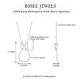 thumbnail image 3 of Rosec Jewels Certified Moissanite Infinity Pendant Necklace - Minimalist Twisted Knot Necklace - Ready to Gift for Valentines, 10K Yellow Gold, 3 of 8