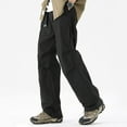 thumbnail image 5 of ZQUUVOU Men's Casual Cargo Sweatpants Drawstring Outdoor Trousers With Pockets Black, 5 of 5