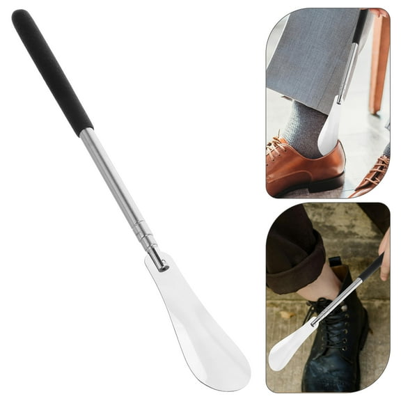 SWETRACE Telescopic Metal Shoe Horn Portable for Seniors Daily Use 1Pcs 12.2*1.5*0.5In