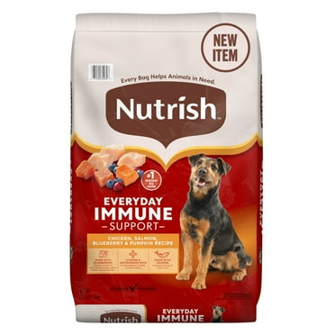 Nutrish Everyday Immune Support Chicken, Salmon, Blueberry & Pumpkin Recipe Dry Dog Food, 26lb Bag