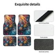 thumbnail image 4 of Fotbe Vibrant Rooster Painting Juego de 4 Tapetes para Auto con Estampado – Alfombrillas de Goma Reforzada, Diseño Antideslizante, Protección para Todo el Año – Vehículos, Autos, Camionetas y SUVs, 4 of 7
