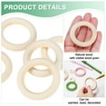 thumbnail image 2 of Uxcell 50-Pack Unfinished Wood Rings, 45 mm Natural Wooden Rings for Macrame Jewelry Making/DIY Crafts, 2 of 2
