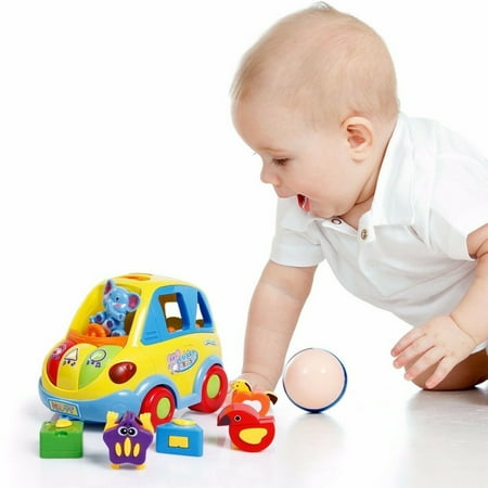 Sounding Block - SGILE Kids Cotton Car Toy Transforming Animal Block Shapes with Sound Baby Gifts