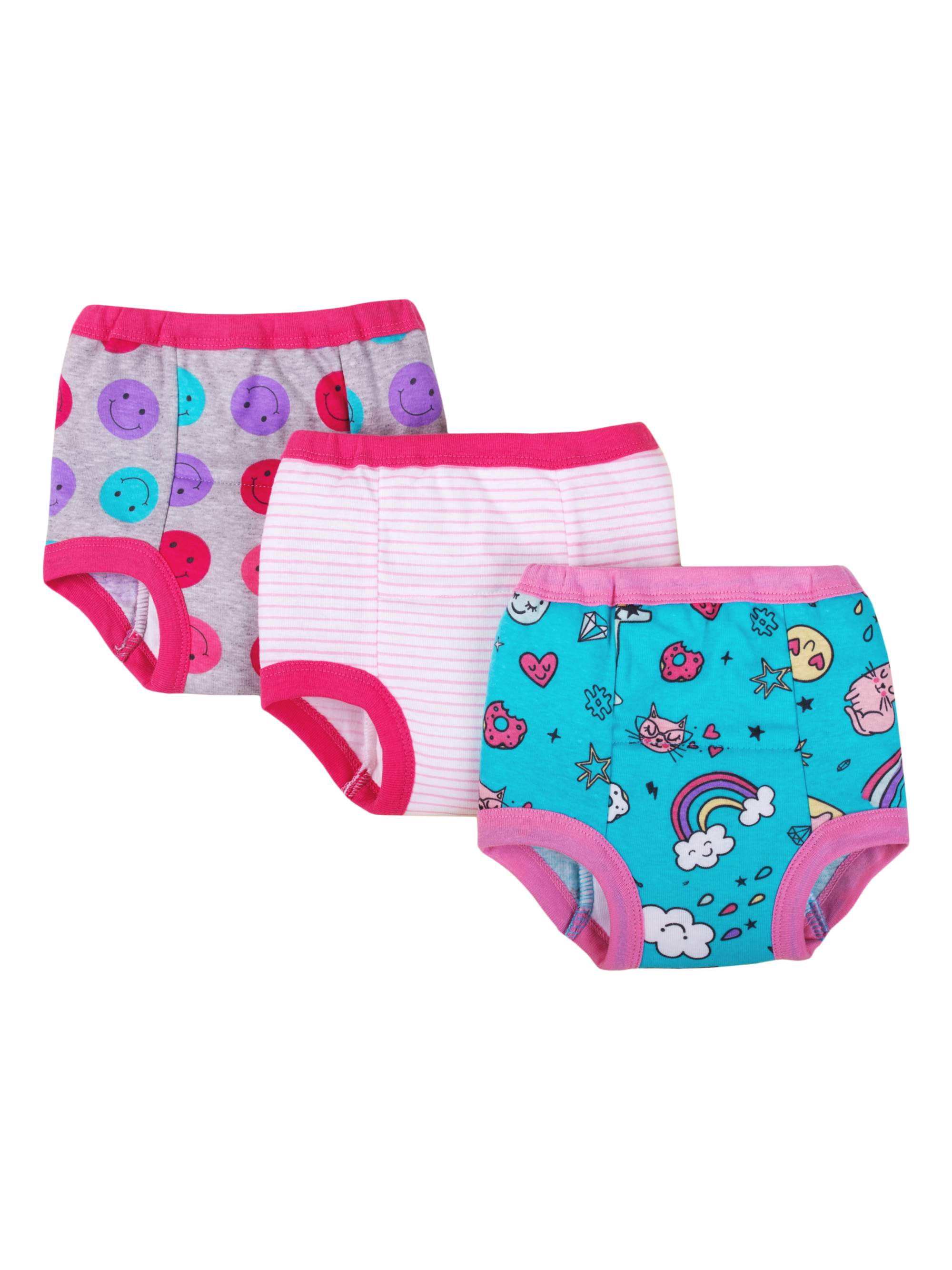 Little Star Organic Toddler Girls Assorted Training Pants, 3Pack