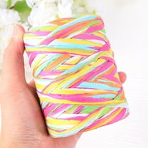 COSMOBETTY 1 Roll Paper Ribbon Roll Raffia Ribbon For Crafts Multi-Color Diy Flower Decoration