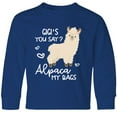 thumbnail image 3 of Inktastic Gigi's You Say Alpaca My Bags Long Sleeve Youth T-Shirt, 3 of 5