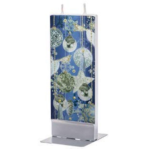 Flatyz Handmade Twin Wick Unscented Thin Flat Candle Elegant Holiday