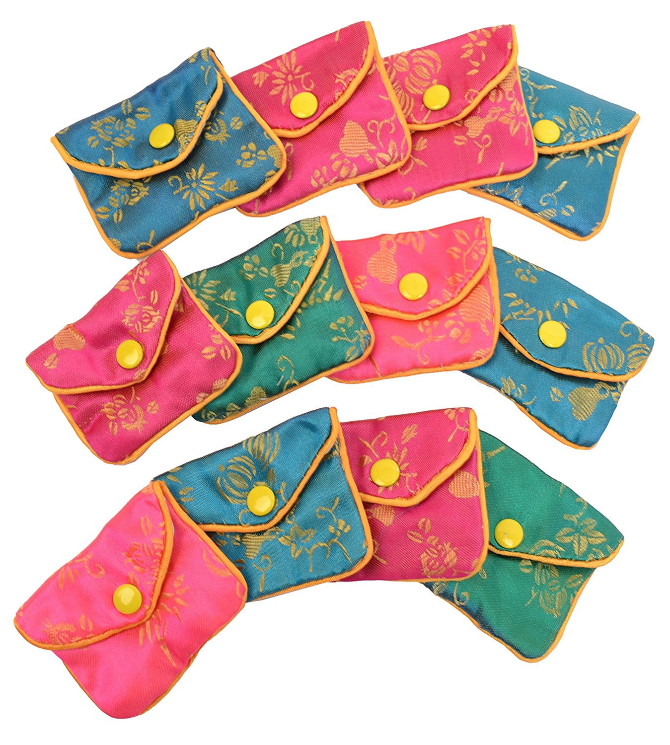 Silk Jewelry Chinese Pouch Bag Roll Assorted Colors