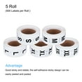 thumbnail image 3 of Uxcell Clothing S/M/L/XL/XXL Size Sticker Label Coding Label 25mm/1inch Dia 5 Roll 2500 Round Adhesive Labels, 3 of 5
