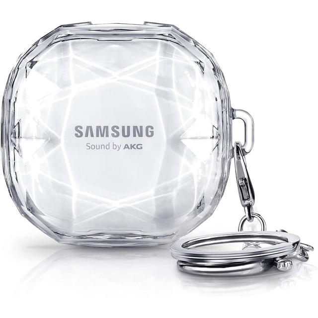 IBAOLEA Compatible pour Samsung Galaxy Buds 2 Étui (2021) / Galaxy Buds Pro Étui (2021) / Galaxy Buds Live Étui (2020), Étui Rigide Antichoc avec Porte-Clés (Clair) Clair