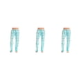 thumbnail image 3 of Qarigey Pantalones de mujer de repuesto Casual transpirable primavera verano Flexible Plaid hogar dormir pantalones ropa de dormir azul cielo L Type1 NO1, 3 of 6